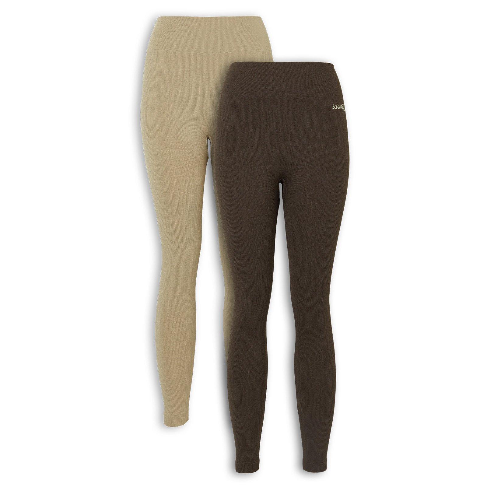 Mocca and Chocolate 2-Pack Ribbed Leggings (3238484) | Identity