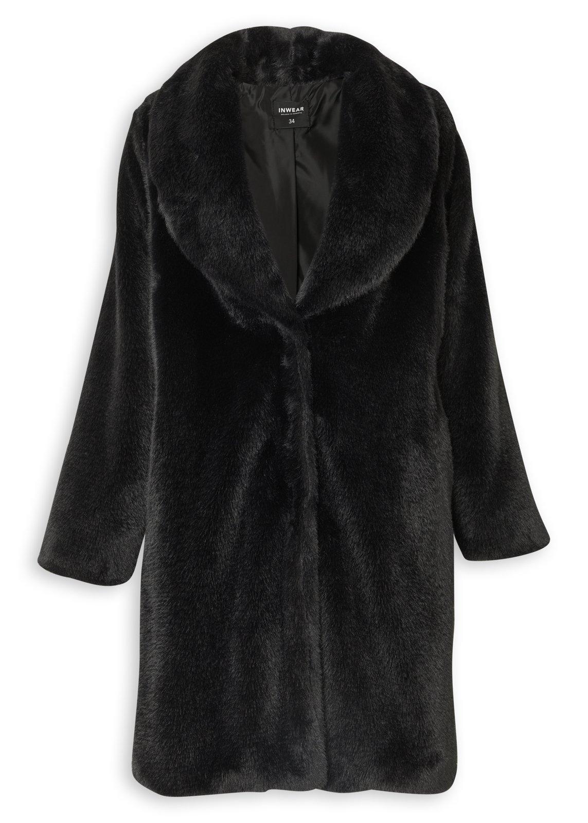 Black Long Faux Fur Coats (3238516) | Inwear