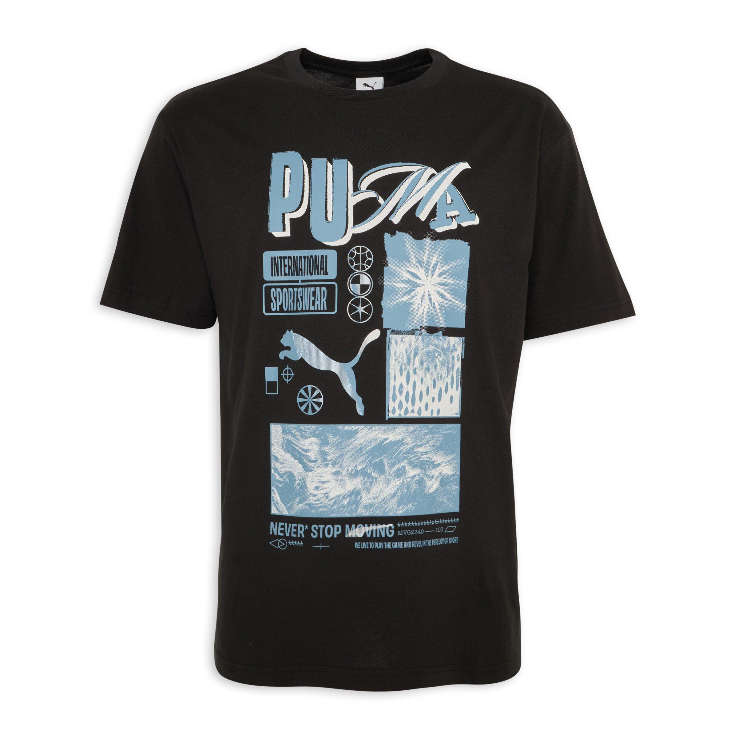 Black Graphic Sportswear Relaxed Tshirt (3238968) | Puma