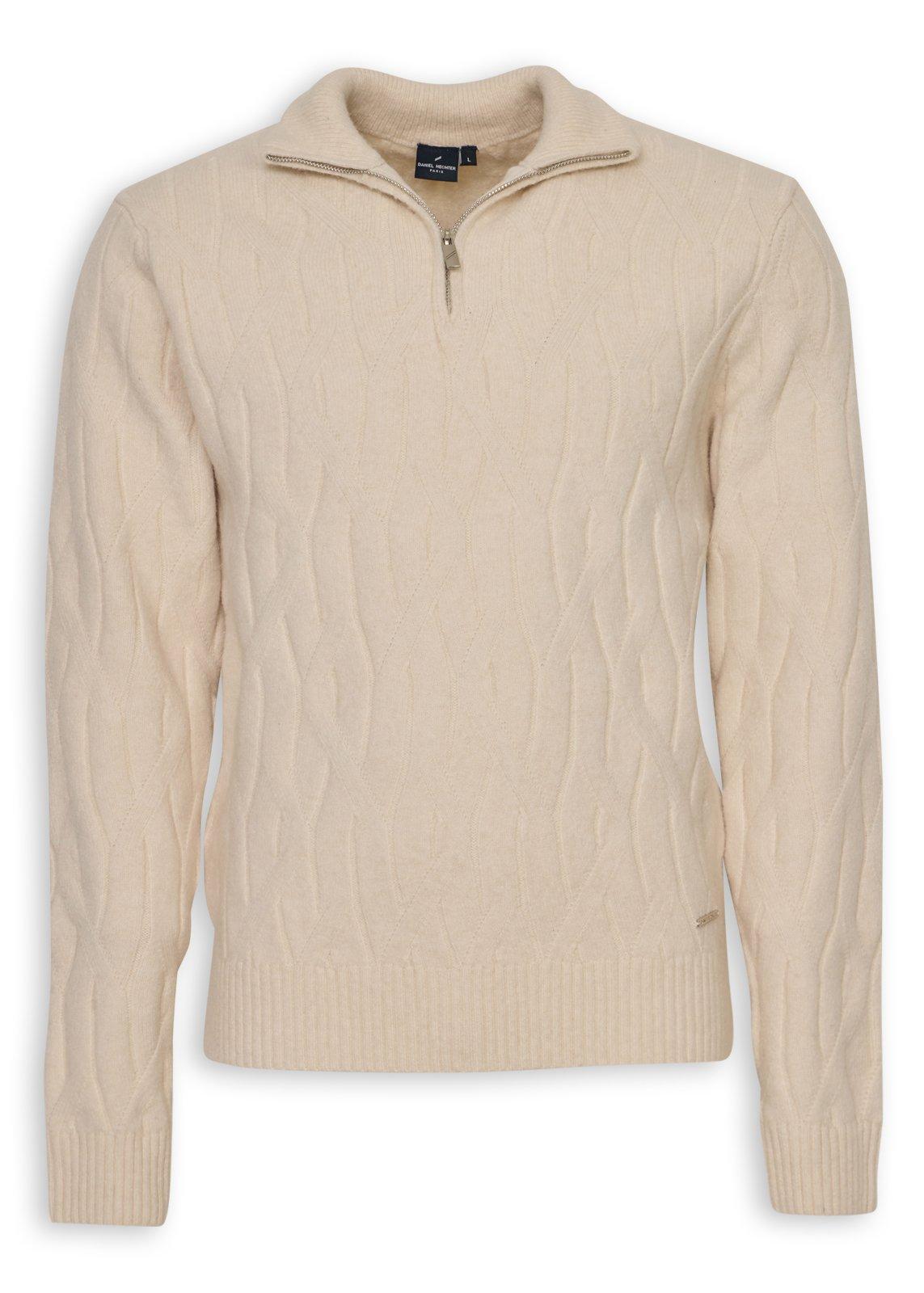 Beige Quarter-zip Knit Sweater (3239341) | Daniel Hechter