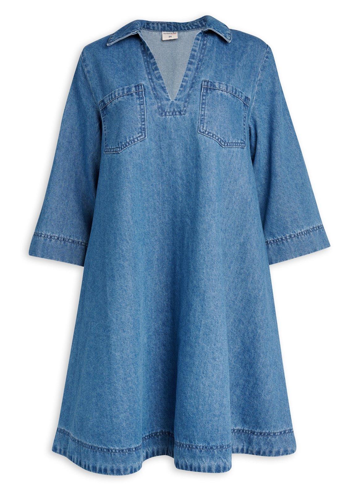 Denim A-line Dress (3239402) | OUTBACK RED