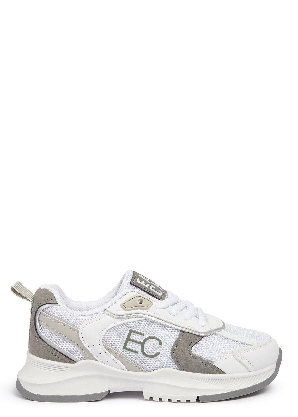Boys White Colourblocked Runner Sneakers (3239446) | Earthchild