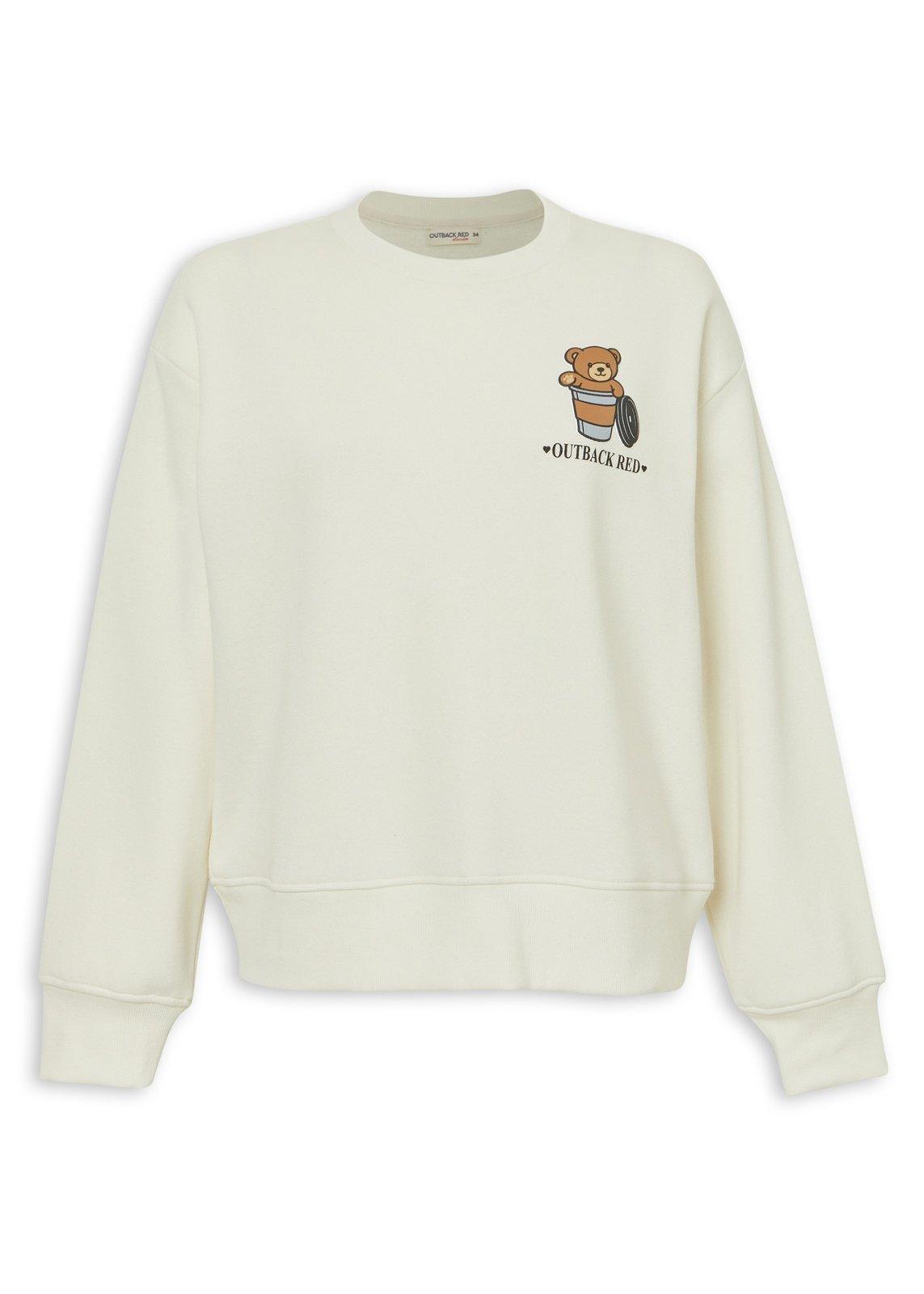 Milk Graphic Teddy Bear Sweatshirt (3239483) | OUTBACK RED