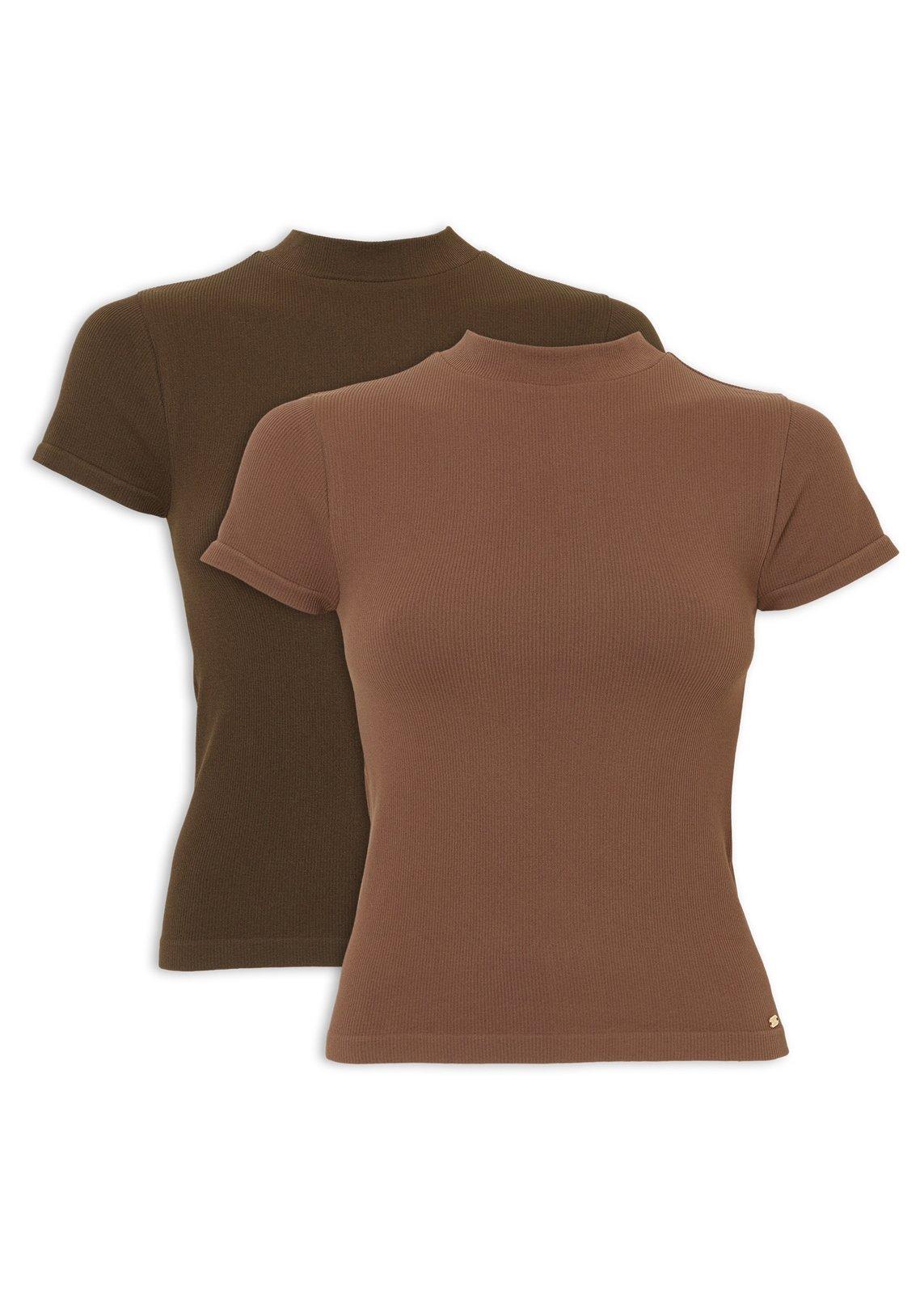 Ribbed Mock Neck T-Shirt 2-Pack (3239581) | OUTBACK RED