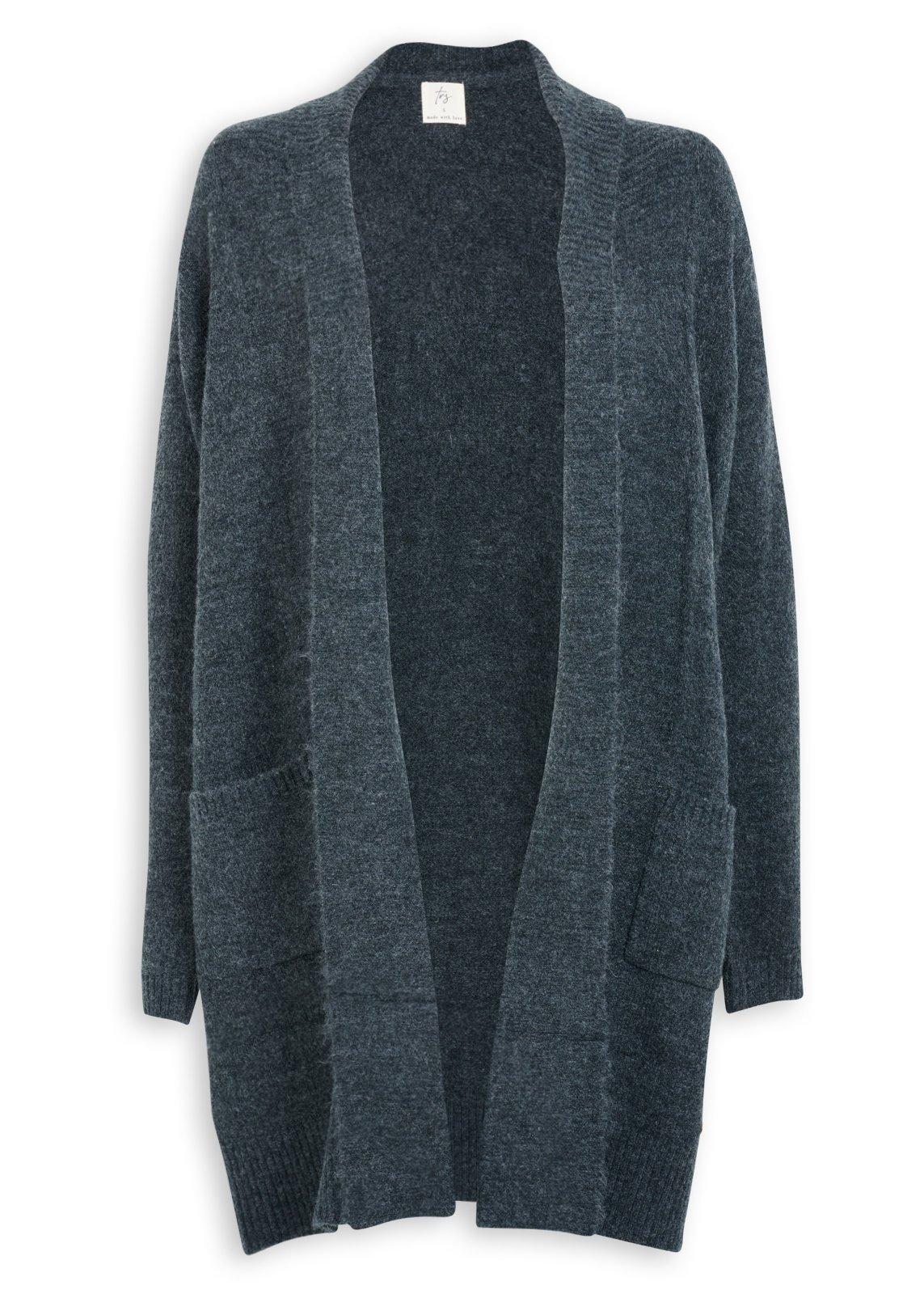 Charcoal Grey Shawl Collar Cardigan (3239651) | TRS