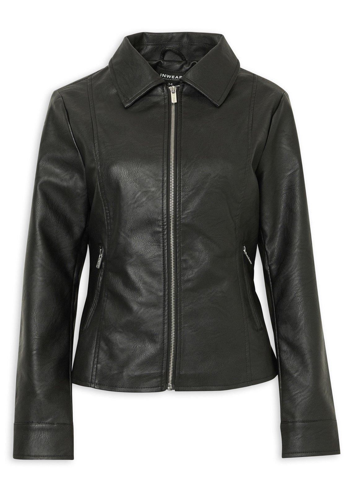 Black Faux-Leather Jacket (3239760) | Inwear