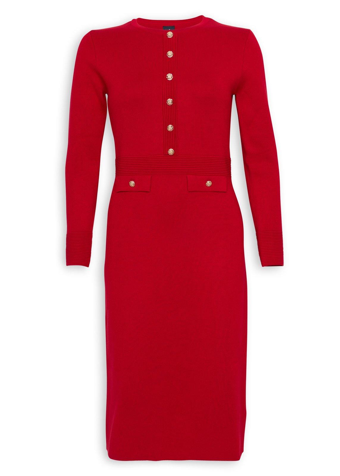 Red Knitwear Bodycon Dress (3239881) | Daniel Hechter