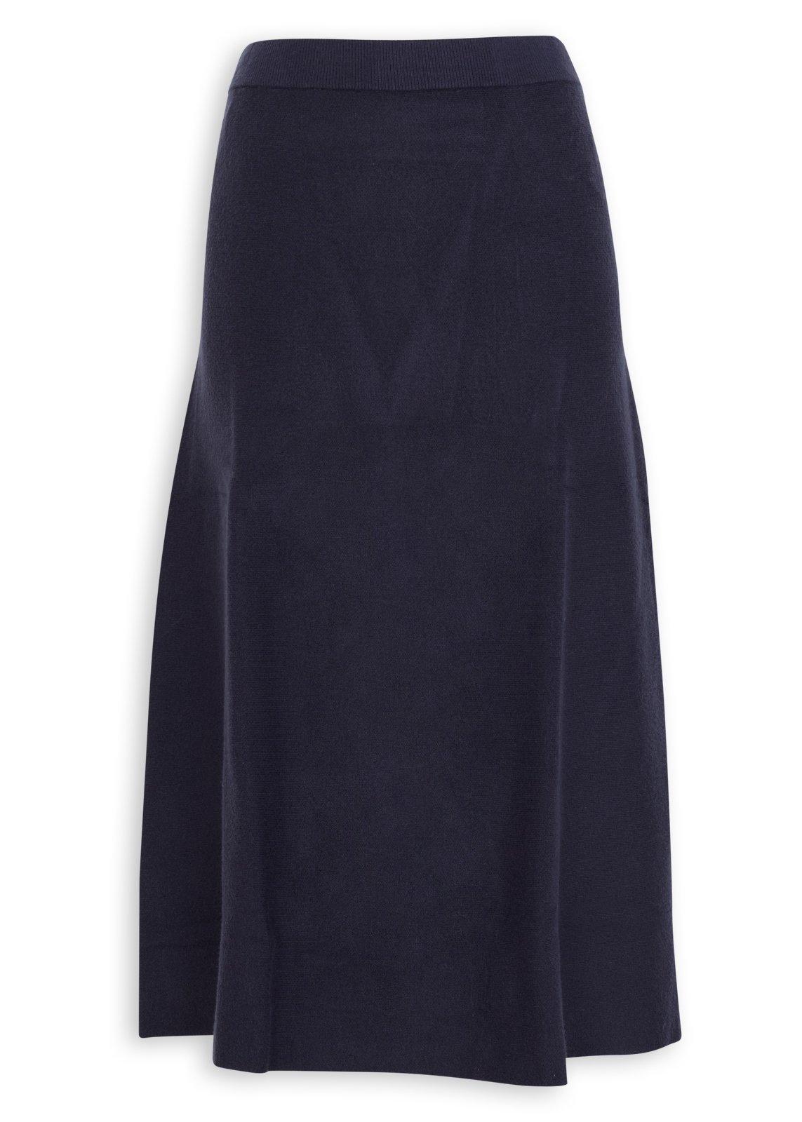 ミノトール　TECH WOOL SKIRT ネイビー Navy Full Knitwear Skirt (3239959) | Finnigans