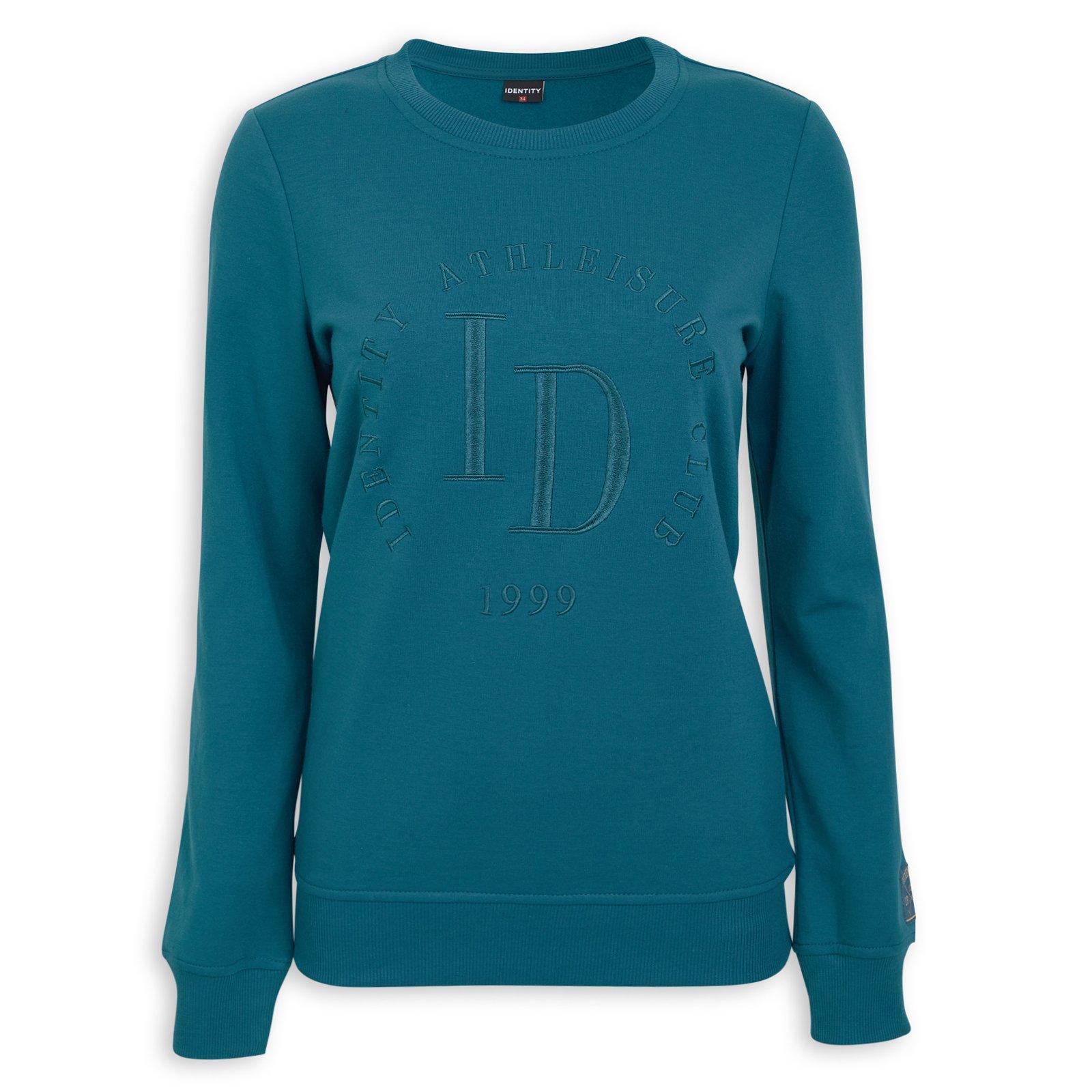 Teal Basic Crewneck Top (3240133) | Identity