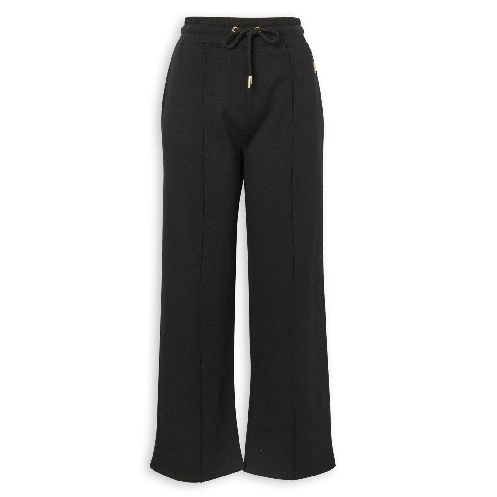 Black Pinched Seam Wide Leg Pants (3240382) | Identity