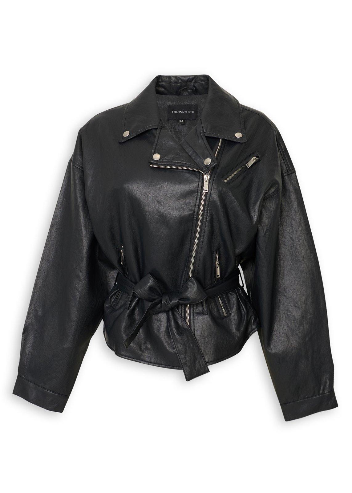 80s LeeTREVOR ライダース Black 80s PU Biker Jacket (3240489) | Truworths