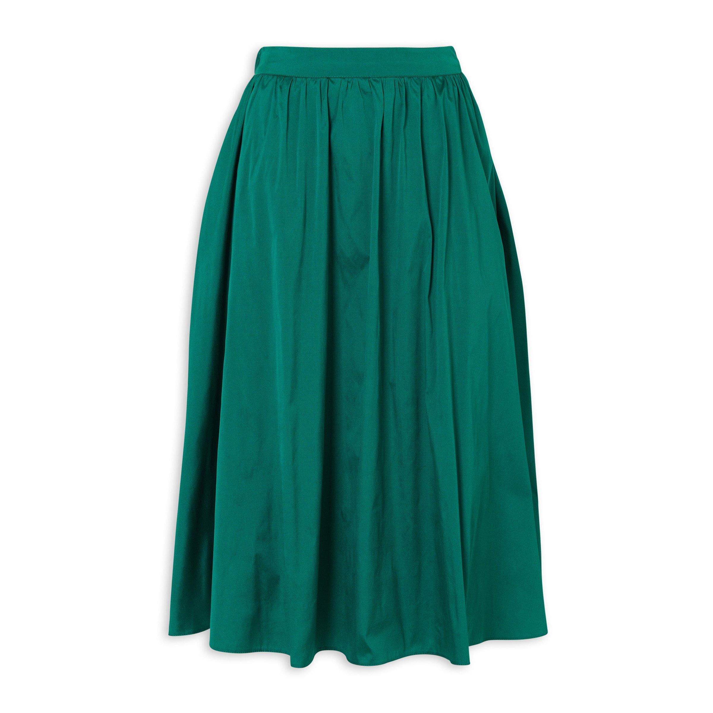 Emerald Green Taffeta Skirt (3240516) | Identity