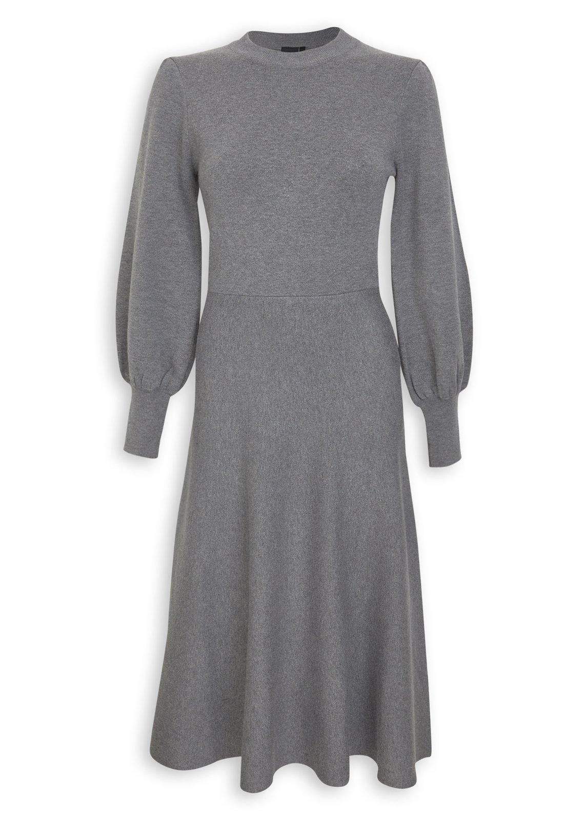 Grey Balloon Sleeve Dress (3240686) | Truworths