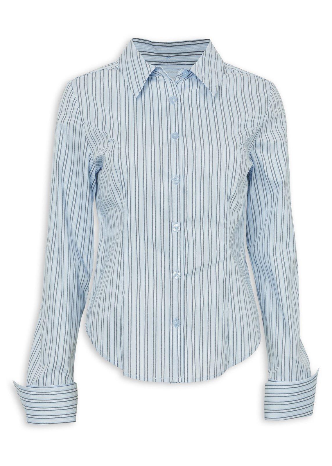 Blue Pinstripe Button-Down Shirt (3241068) | Inwear