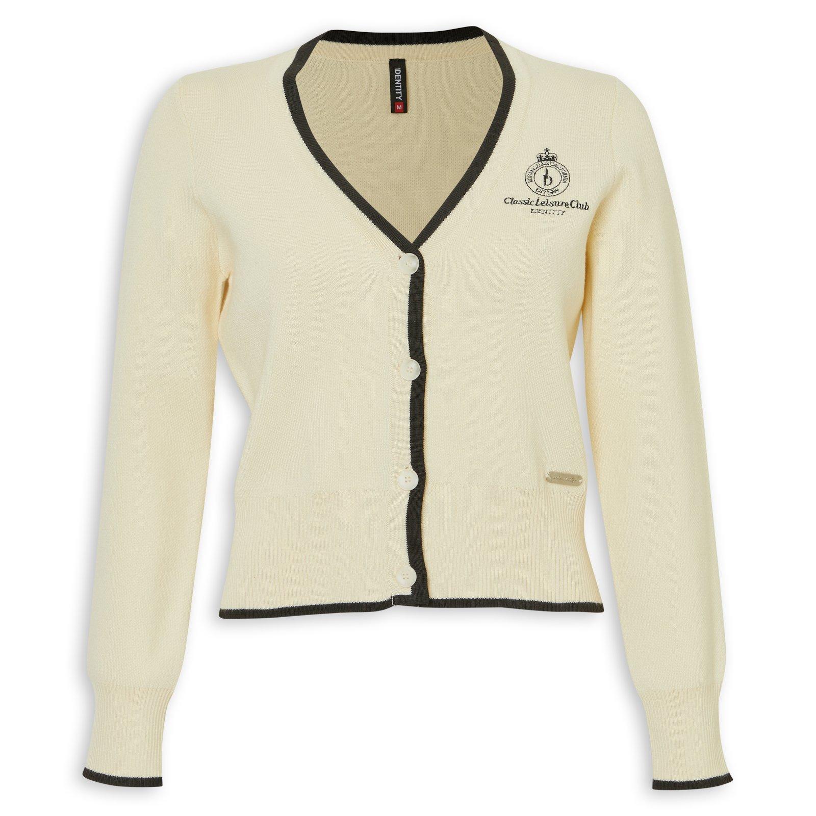 Cream Tipped Sporty Cardigan (3241142) | Identity