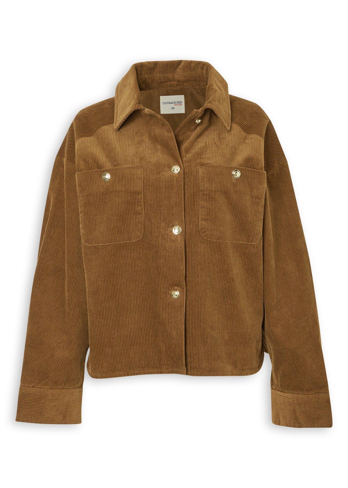 Tan Corduroy Shacket (3241423) | OUTBACK RED