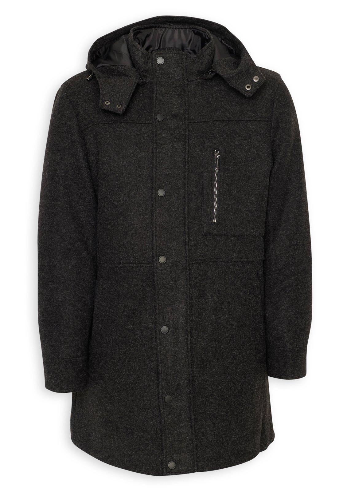 Charcoal Grey Melton Coat (3241451) | Truworths Man