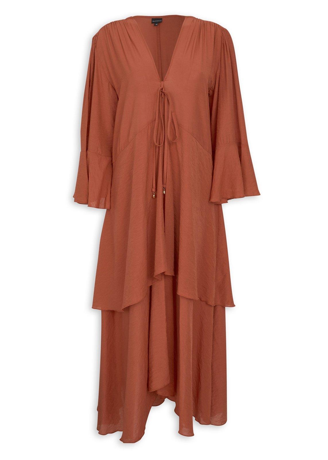 Rust Tiered Boho Maxi Dress (3241649) | Truworths