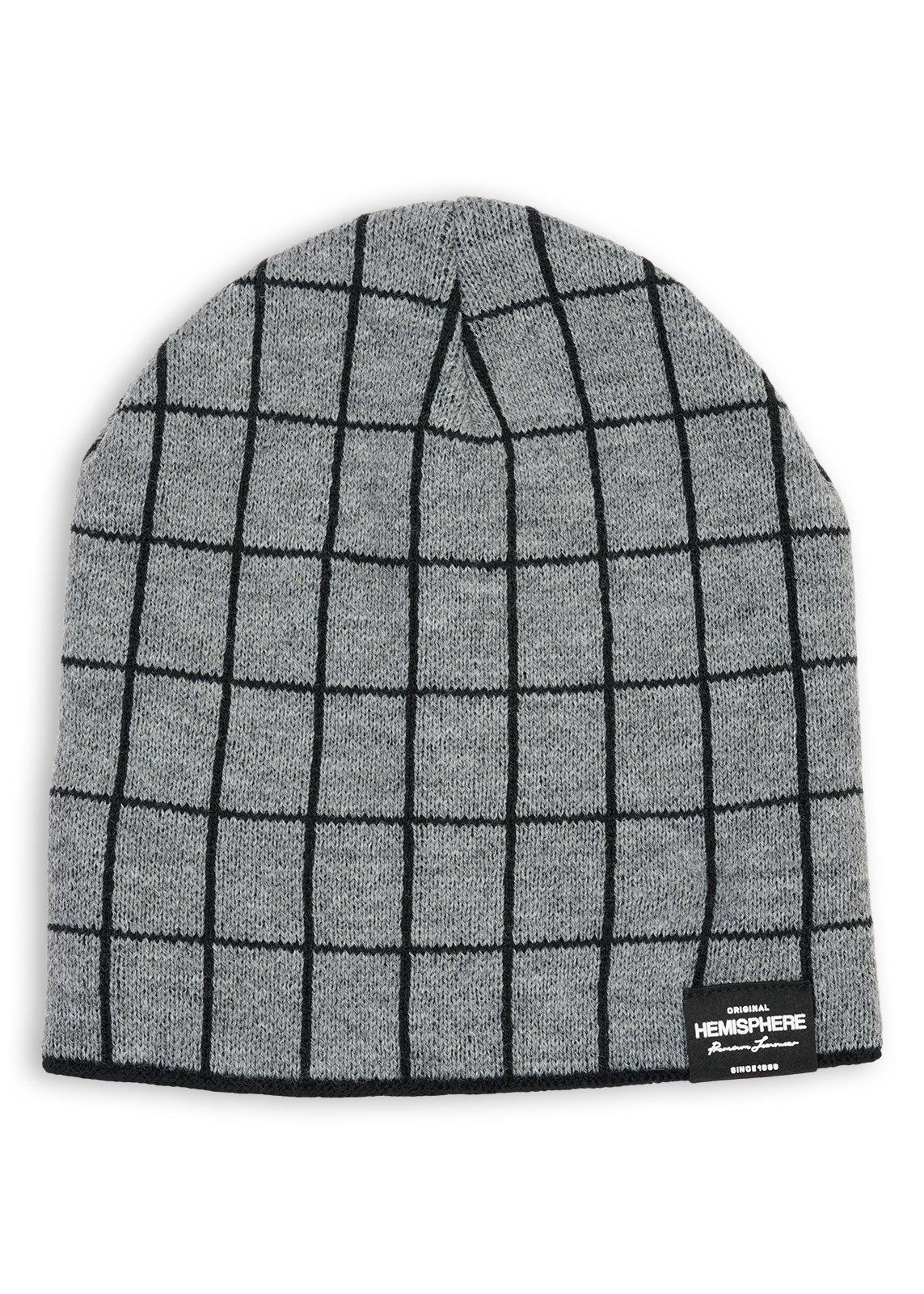 Grey Grid Beanie (3242011) | Hemisphere