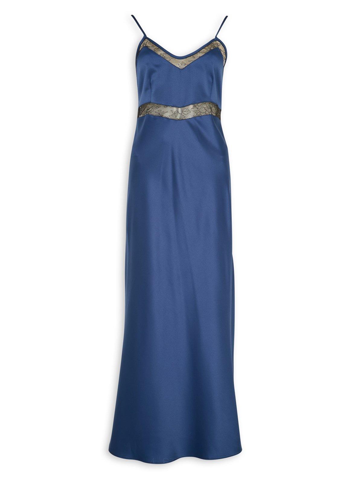 Blue Dresses Truworths Canal Walk Dresses Navy Blue Lace Detail Satin Dress  (3242202) Truworths