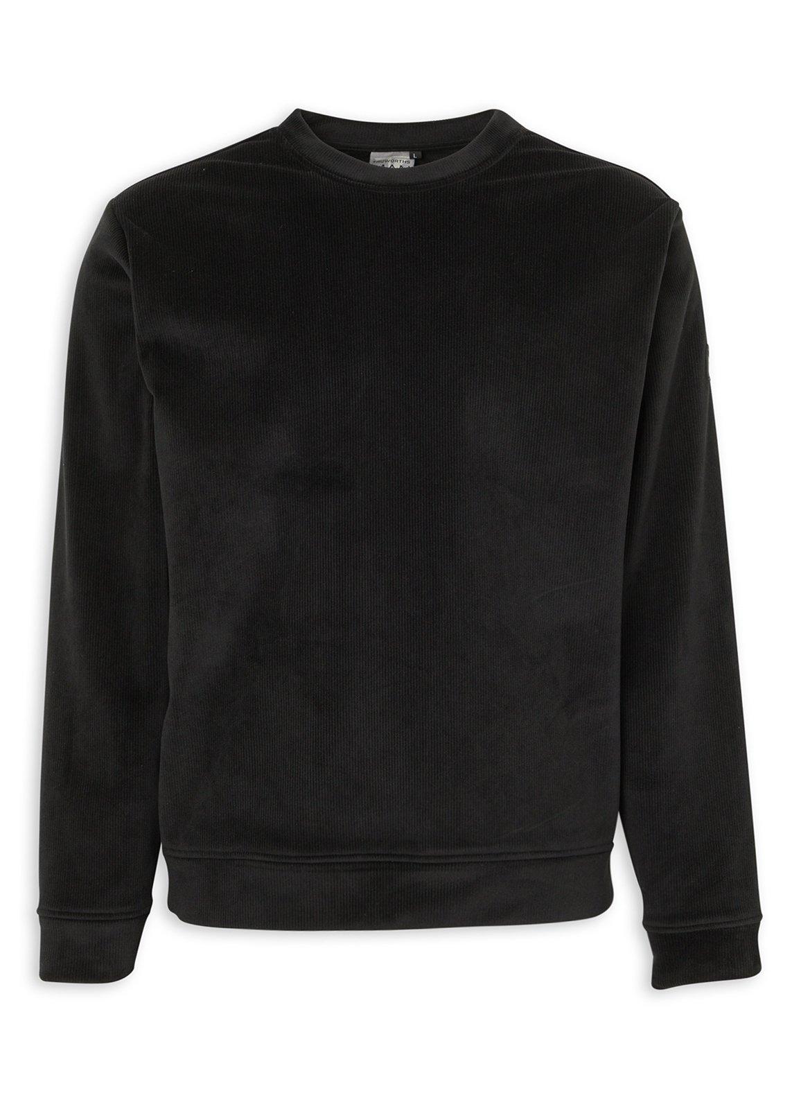Black Cord Textured Sweatshirt (3242293) | Truworths Man