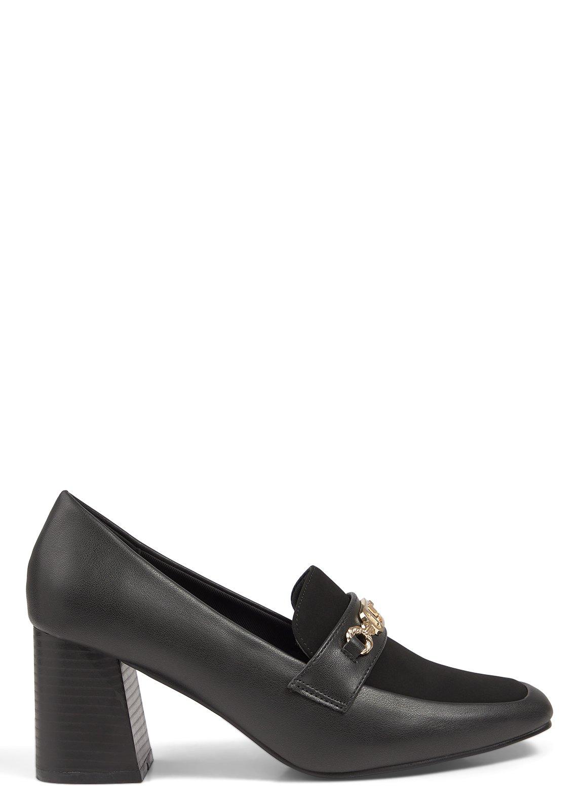 Black Block Heeled Loafers (3242372) | Truworths