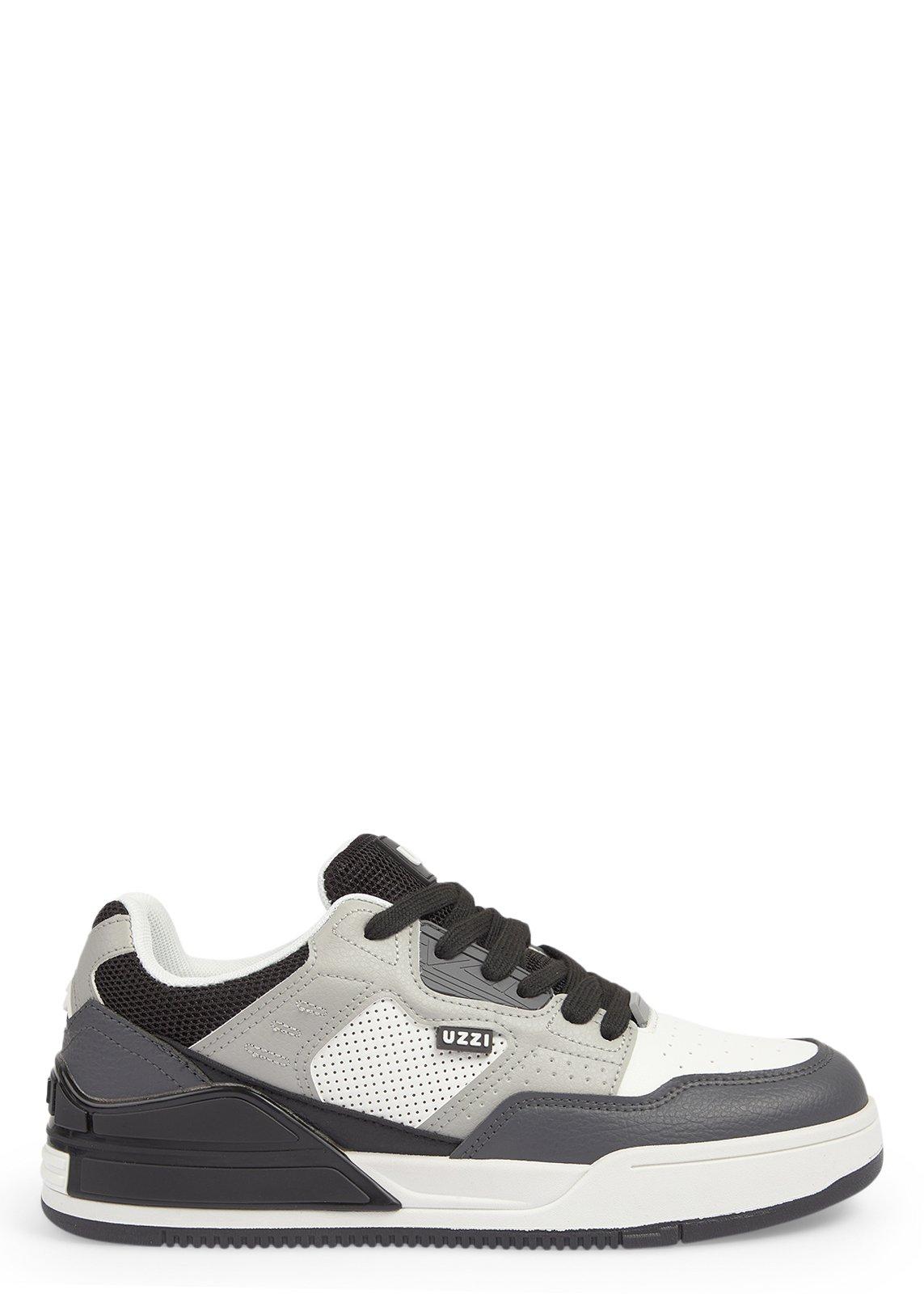 Grey Lace-up Bucket Sneakers (3242883) | UZZI