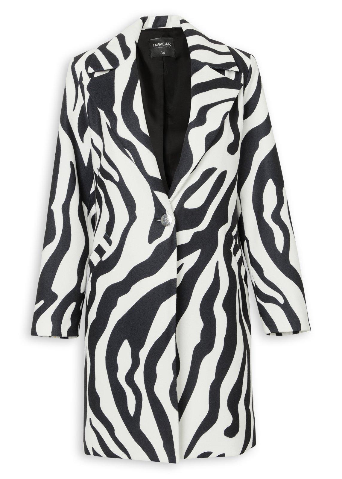 Black and White Zebra Coat (3242889) | Inwear