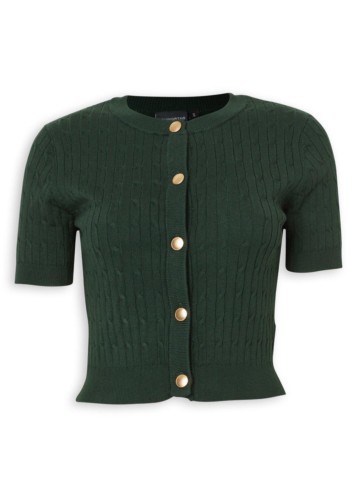 Green Cable Knit Cardigan (3242919) | Truworths