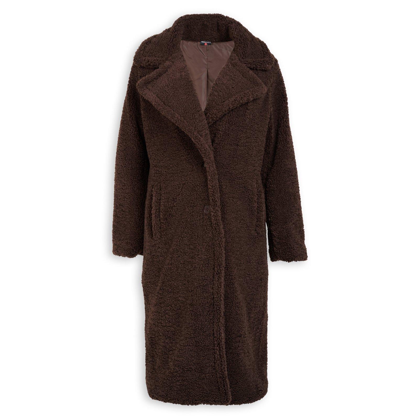Chocolate Brown Teddy Coat (3242982) | Identity