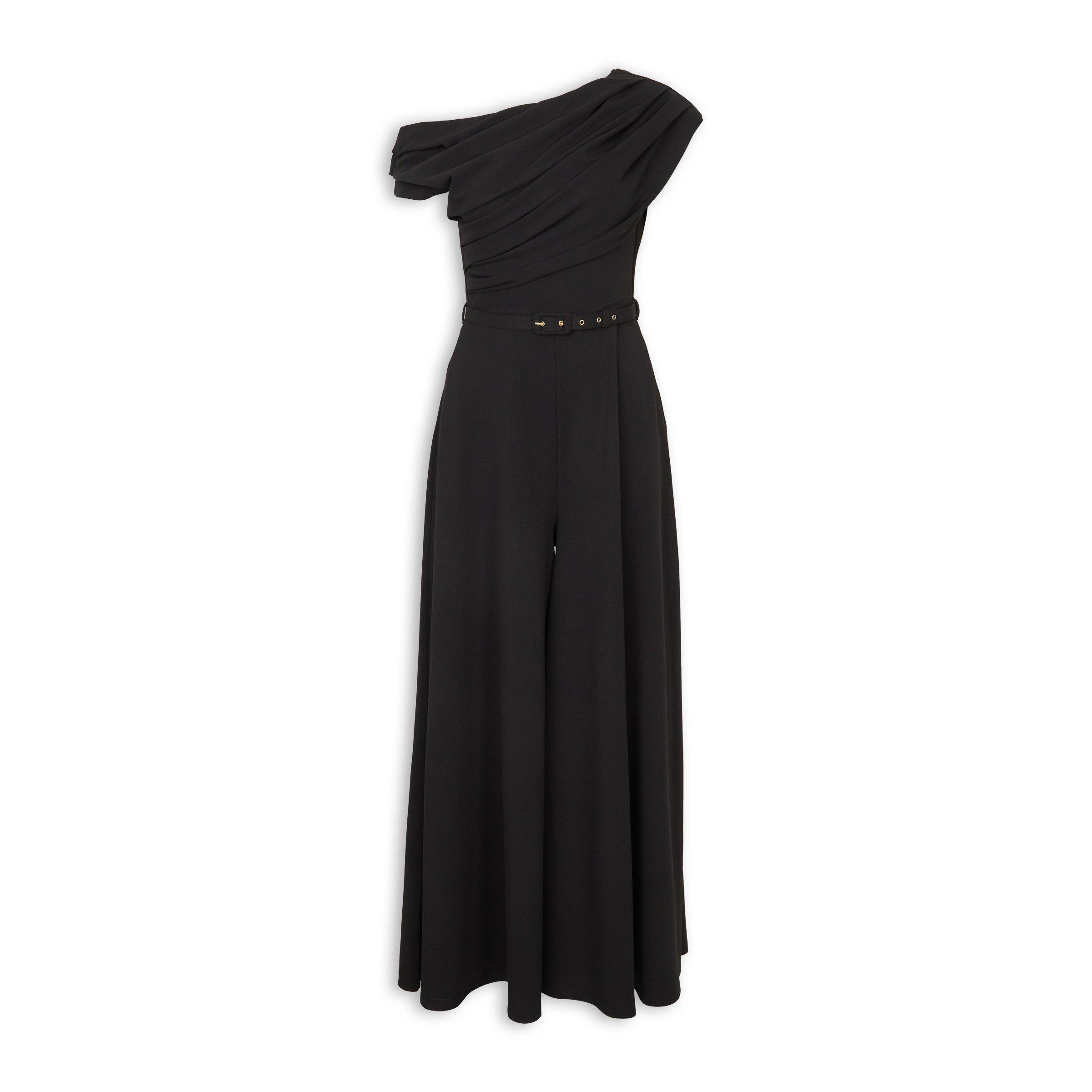 Black Drop Shoulder Jumpsuit (3243306) | X&O Ladies