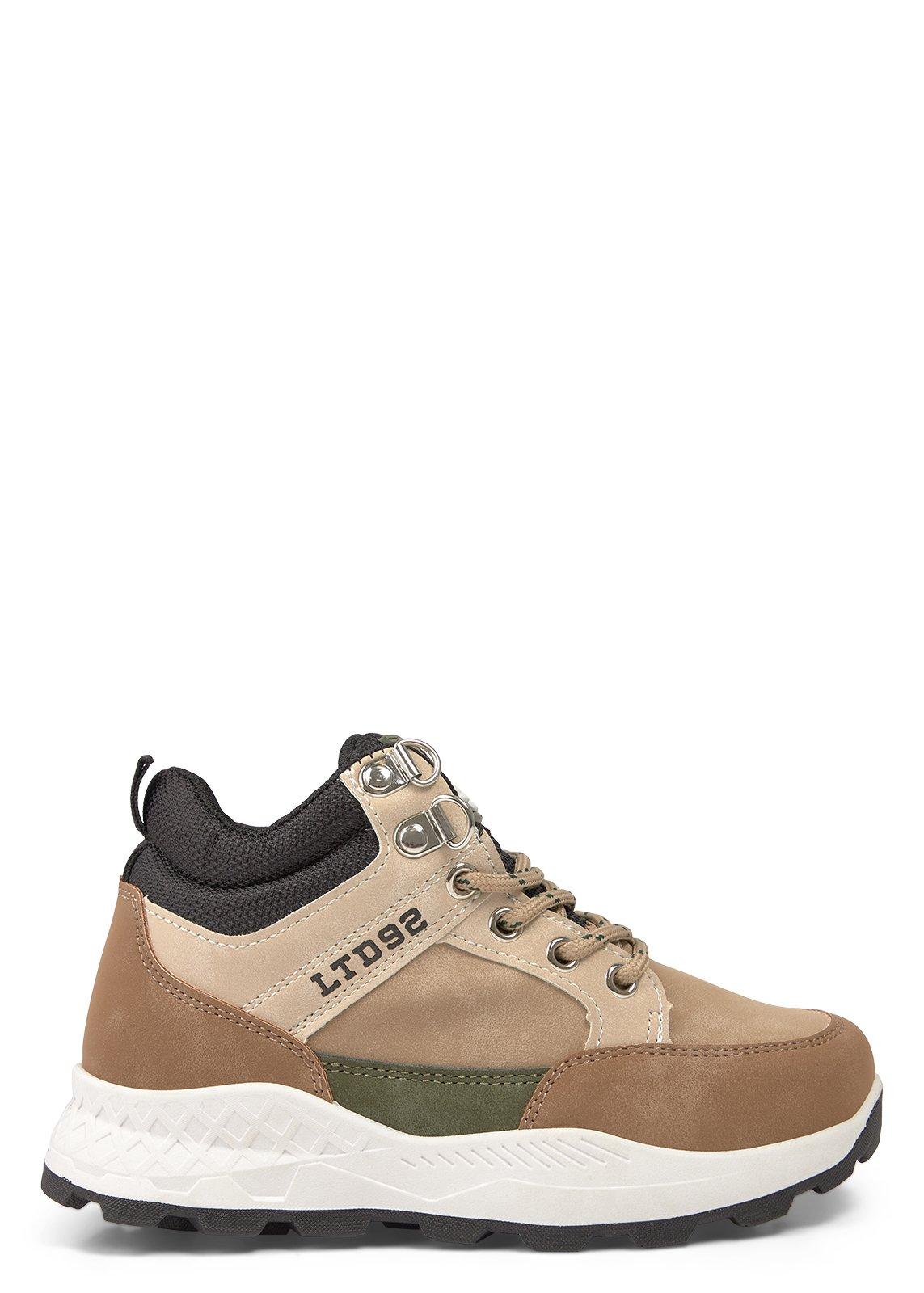 Kid Boys Beige Colourblocked Boots (3243481) | LTD Kids