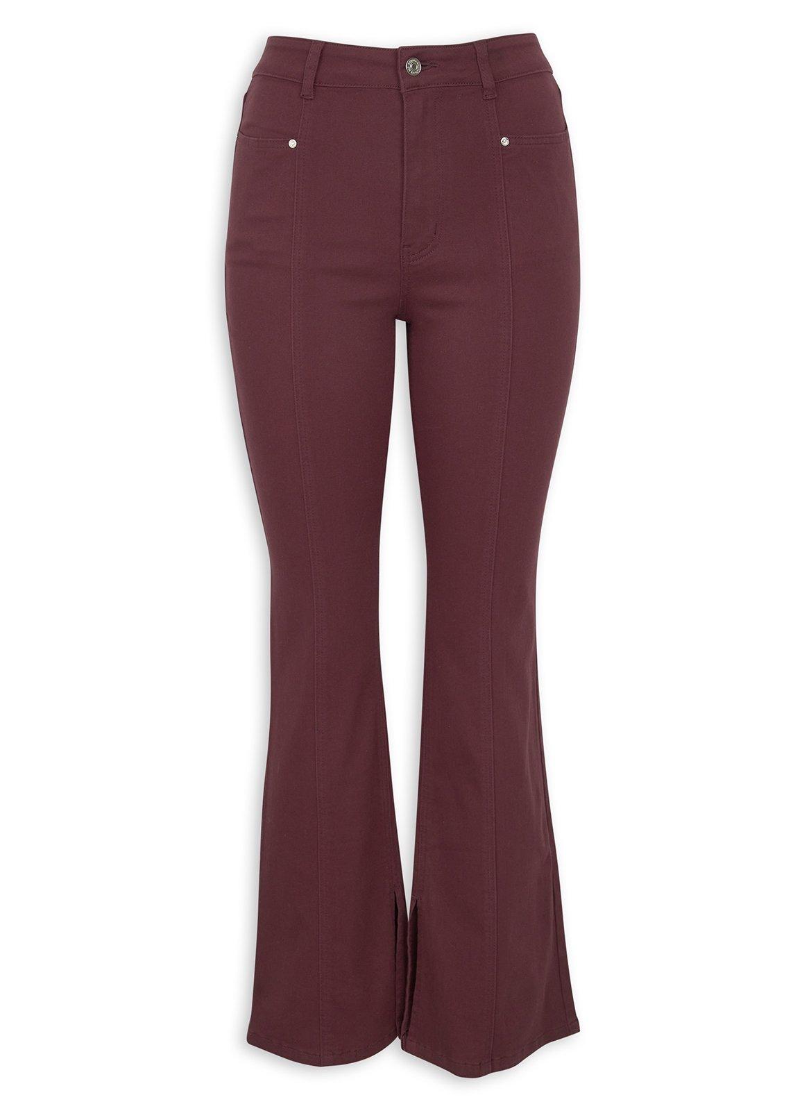 Burgundy High-Waist Flare Pants (3243704) | OUTBACK RED Burgundy High-Waist Flare Pants (3243704) | OUTBACK RED
