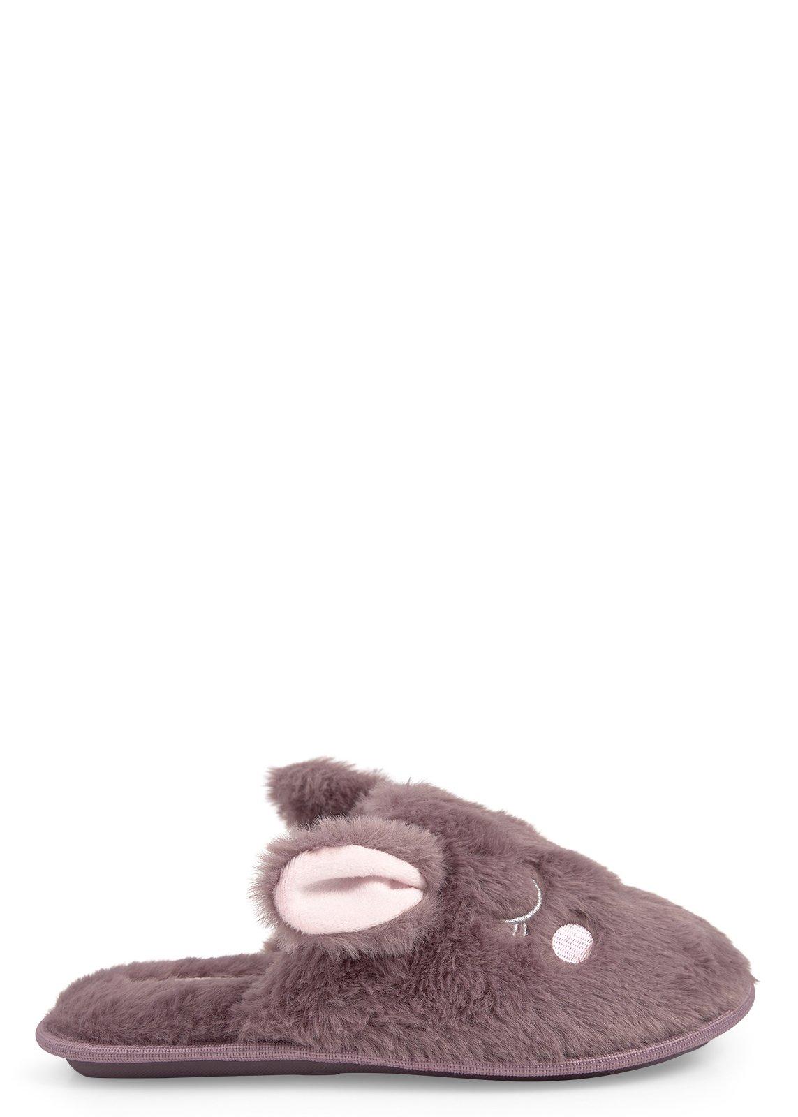 Mauve Plush Novelty Closed Toe Slippers (3243860) | Truworths