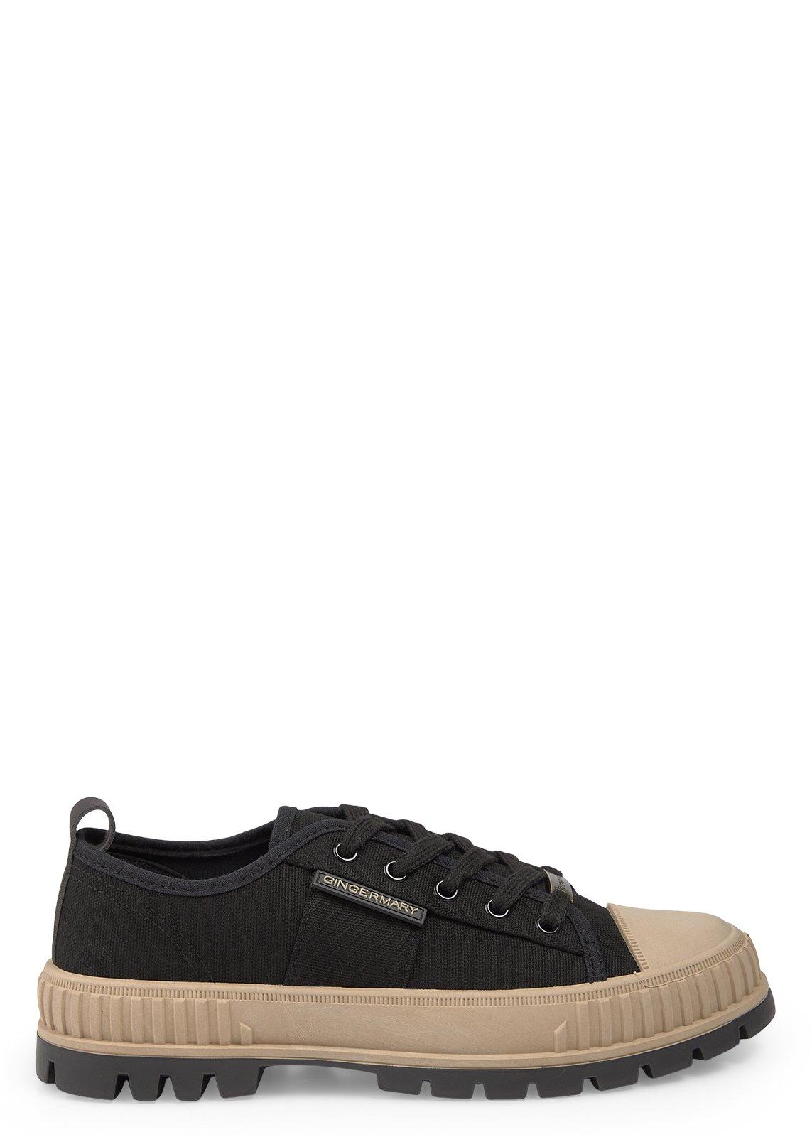 Black Canvas Platform Sneakers (3244375) | Ginger Mary