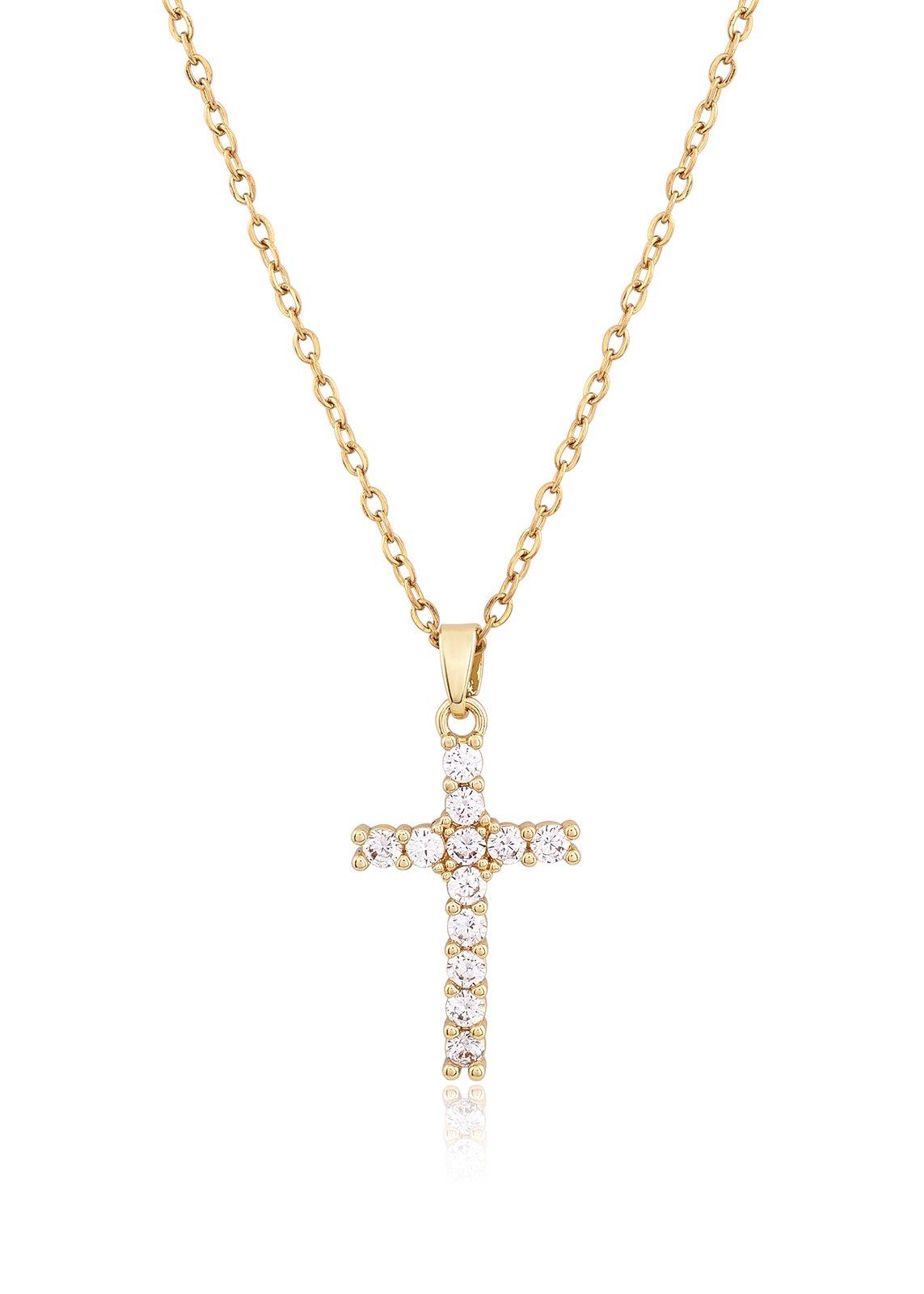 Brass Cross Necklace (3248452) | Sparkle