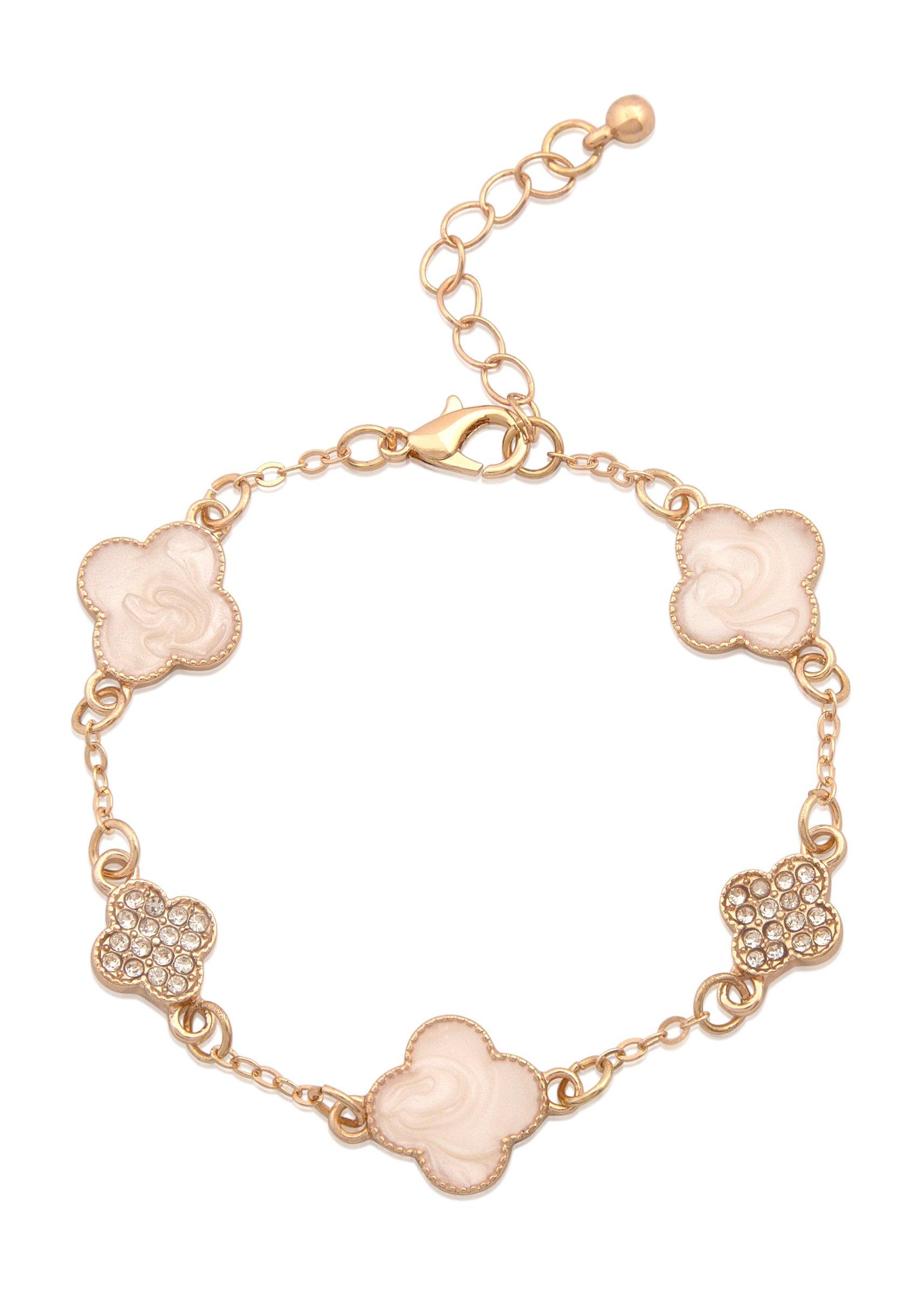 Gold Colour Plated Clover Bracelet (3248466) | Sparkle