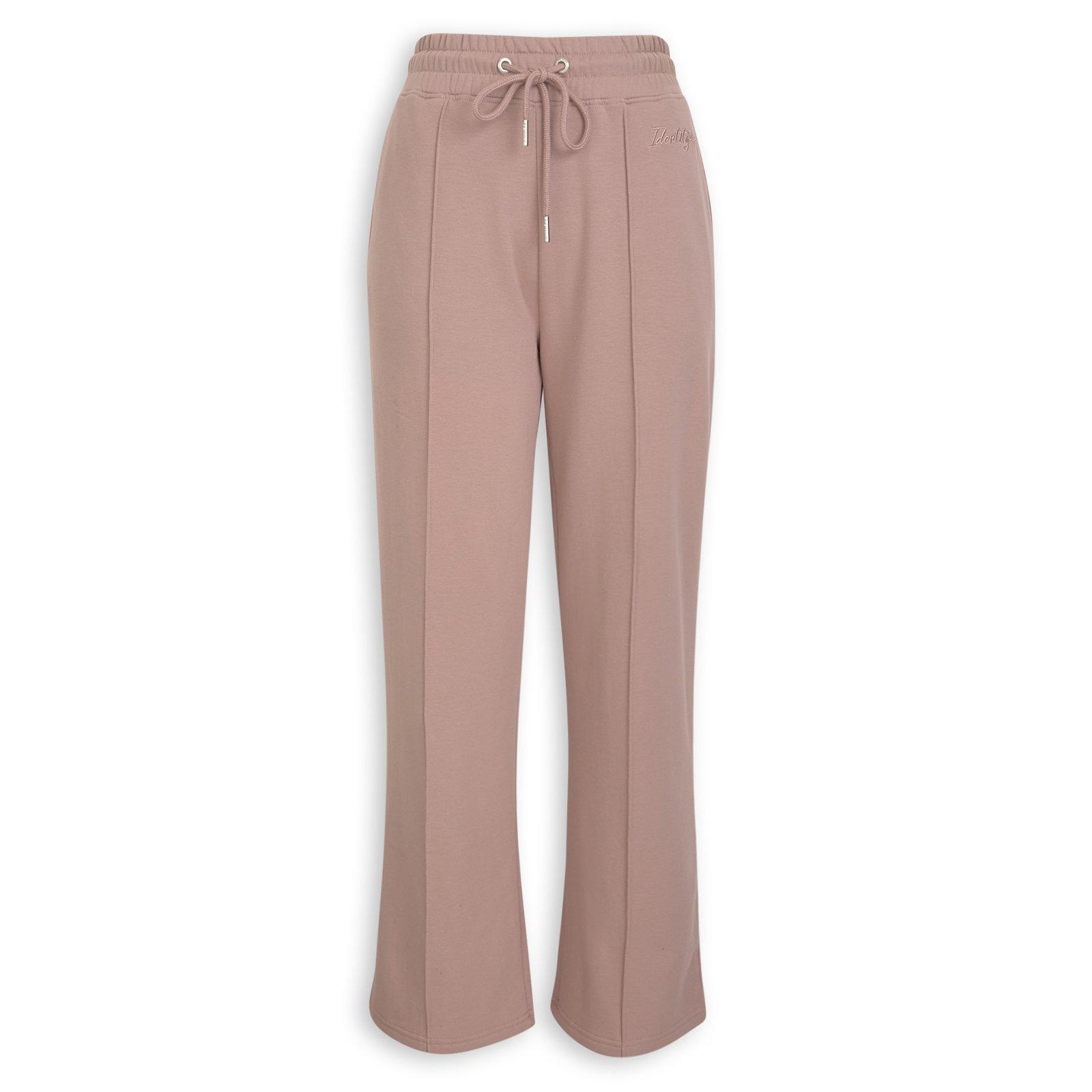 Mauve Pinched Seam Wide Leg Joggers (3248726) | Identity