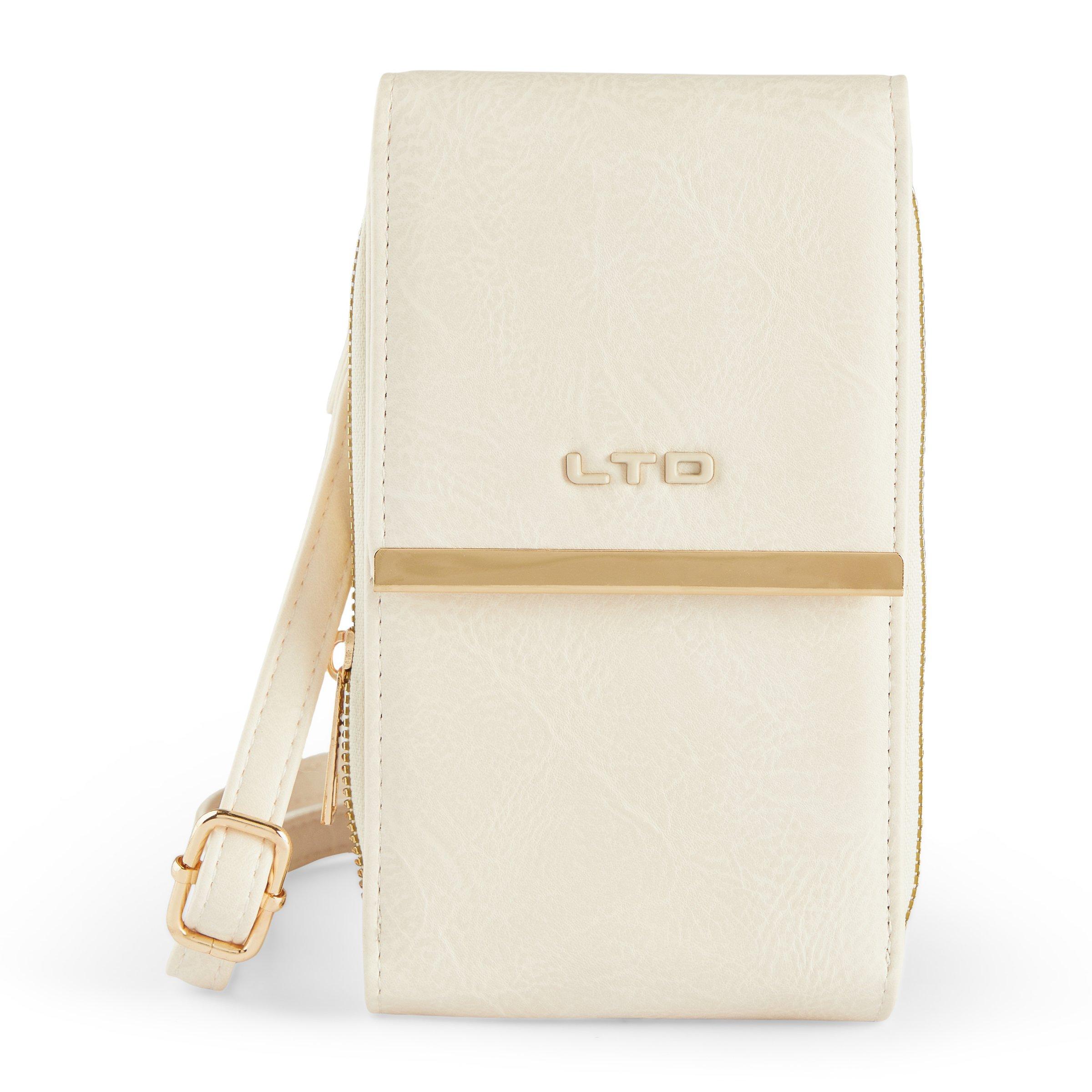 Cream Textured Crossbody Phone Bag (3249461) | LTD Woman