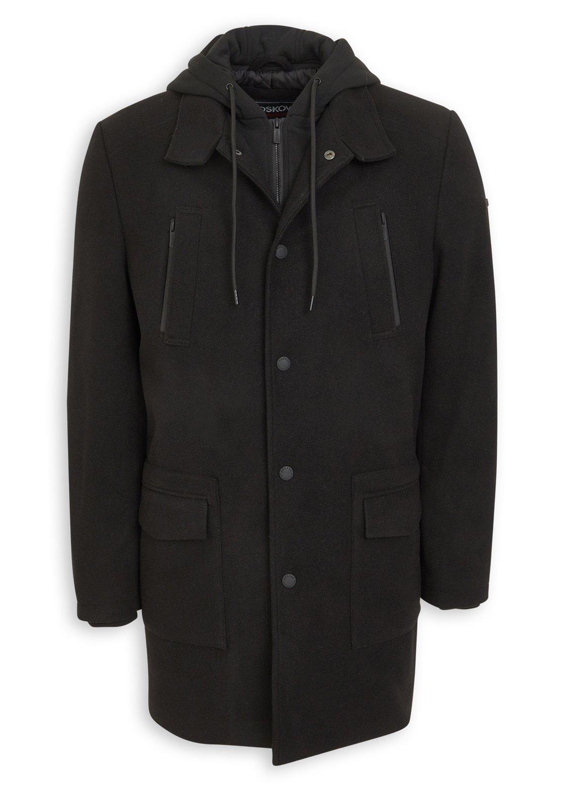 Black Melton Coat (3249839) | Moskow
