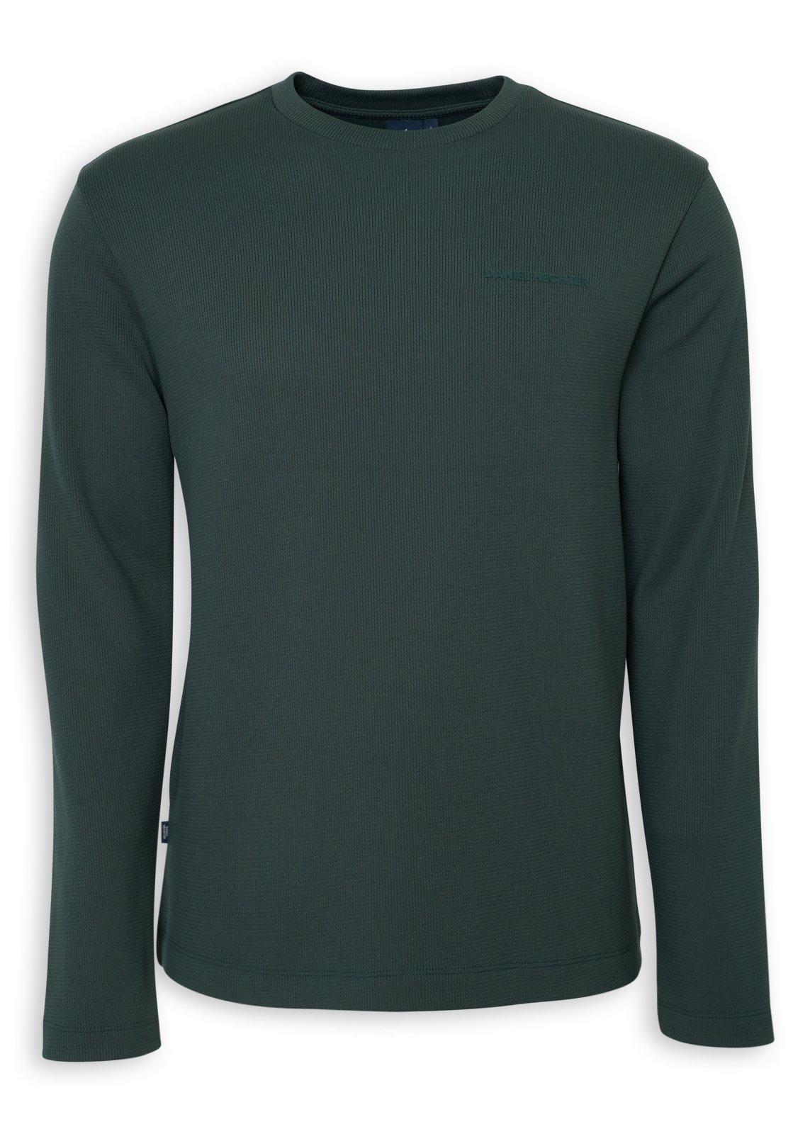 Green Textured Long Sleeve T-shirt (3250095) | Daniel Hechter