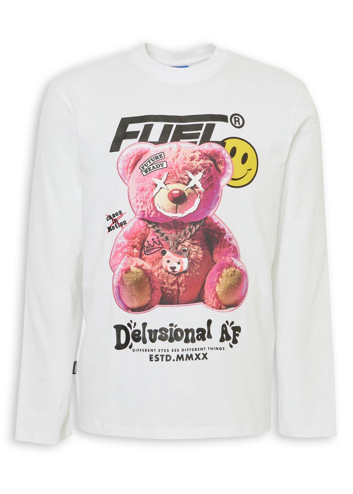 White Graphic Long Sleeve T-shirt (3250151) | Fuel