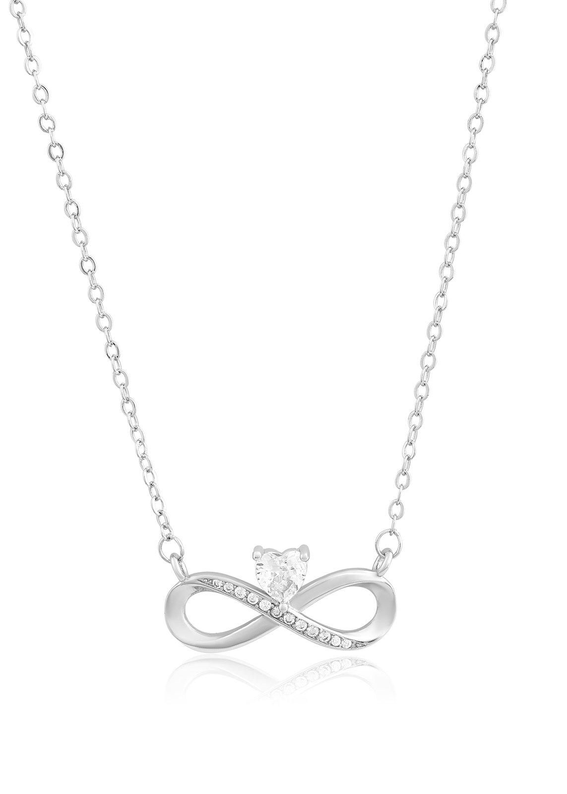 アクセサリー Silver Necklace Silver Colour Plated Infinity Necklace (3250167) | Sparkle