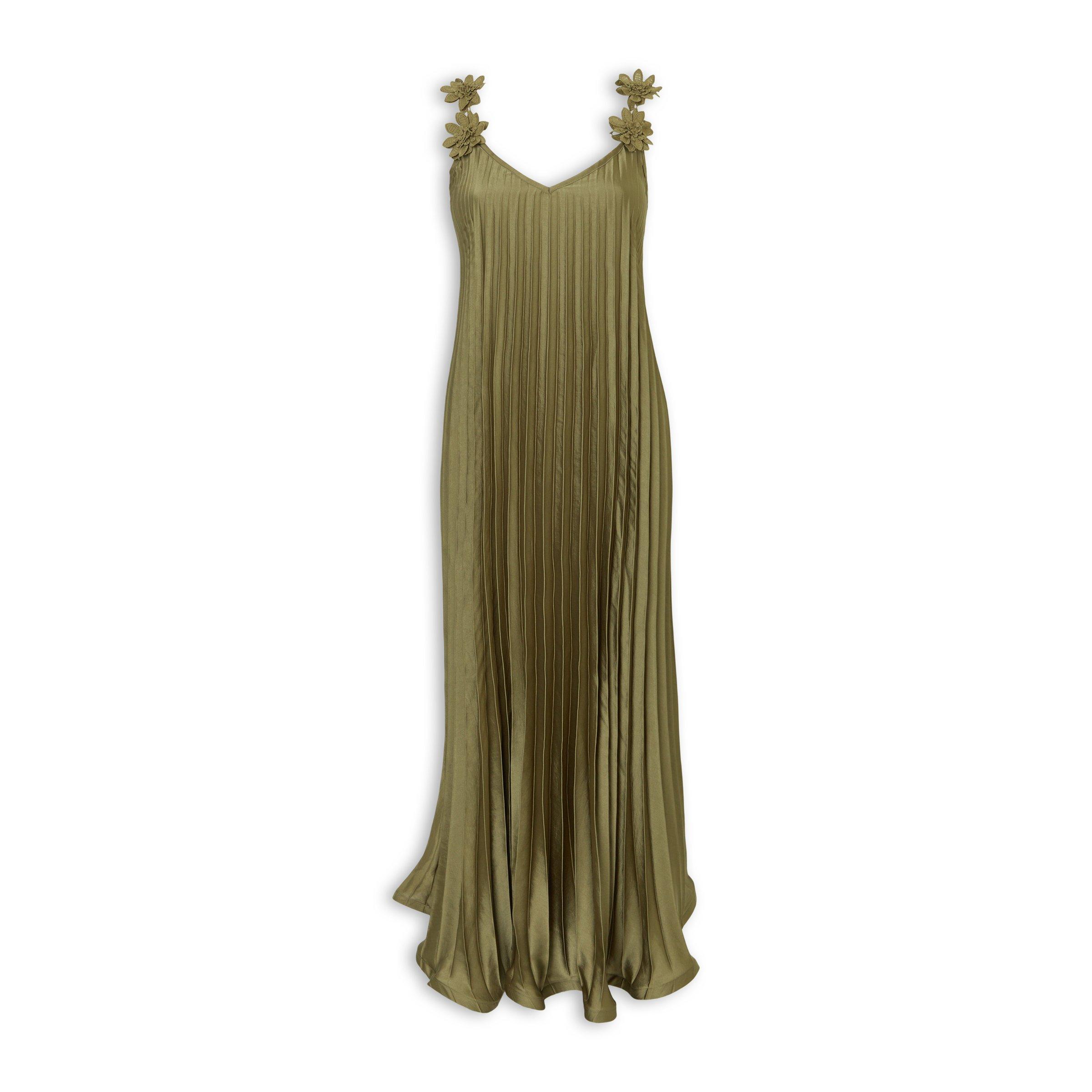 slim fit dress slacks Womens Mixed Pleated Dress