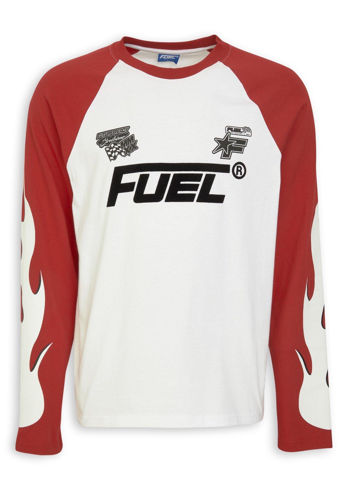 White Colourblocked Long Sleeve T-shirt (3251131) | Fuel