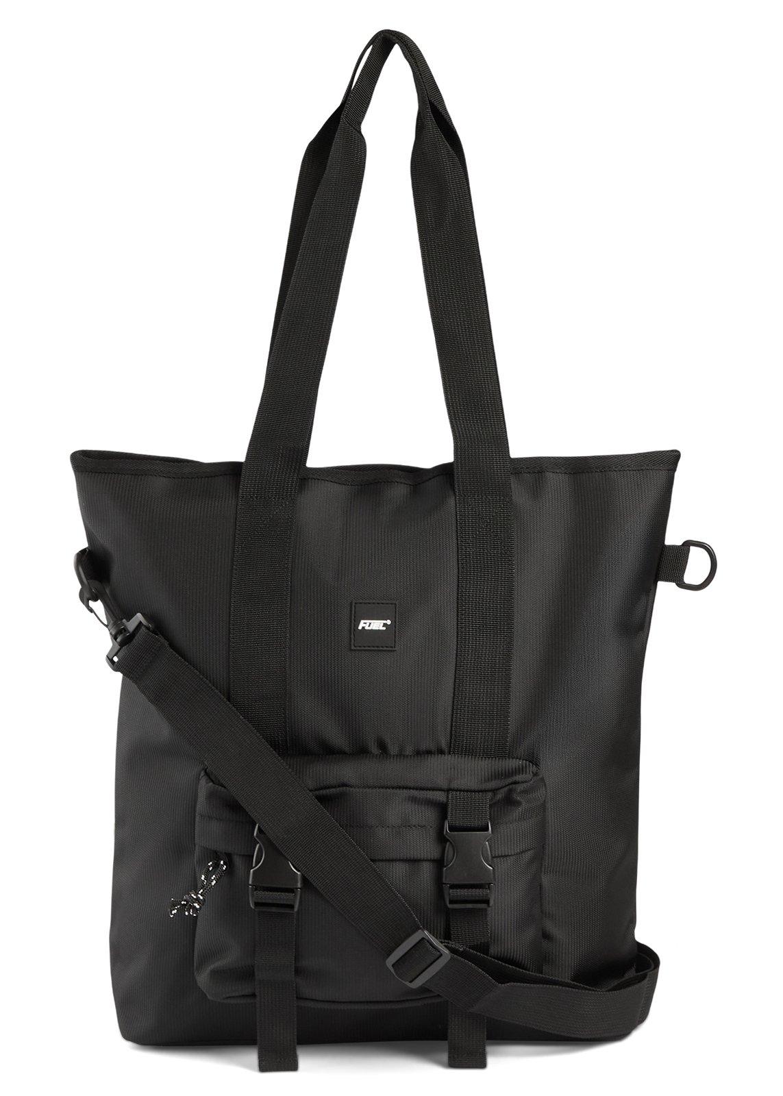 Black Textured Shopper Bag (3251173) | Fuel