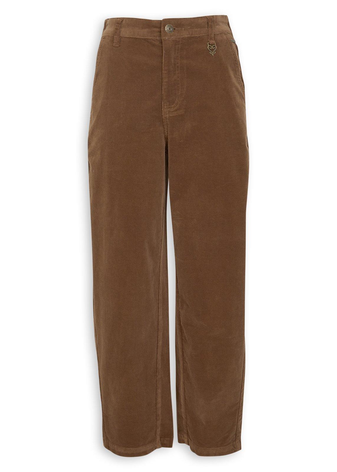 Tan Cord Barrel Pants (3251180) | Ginger Mary