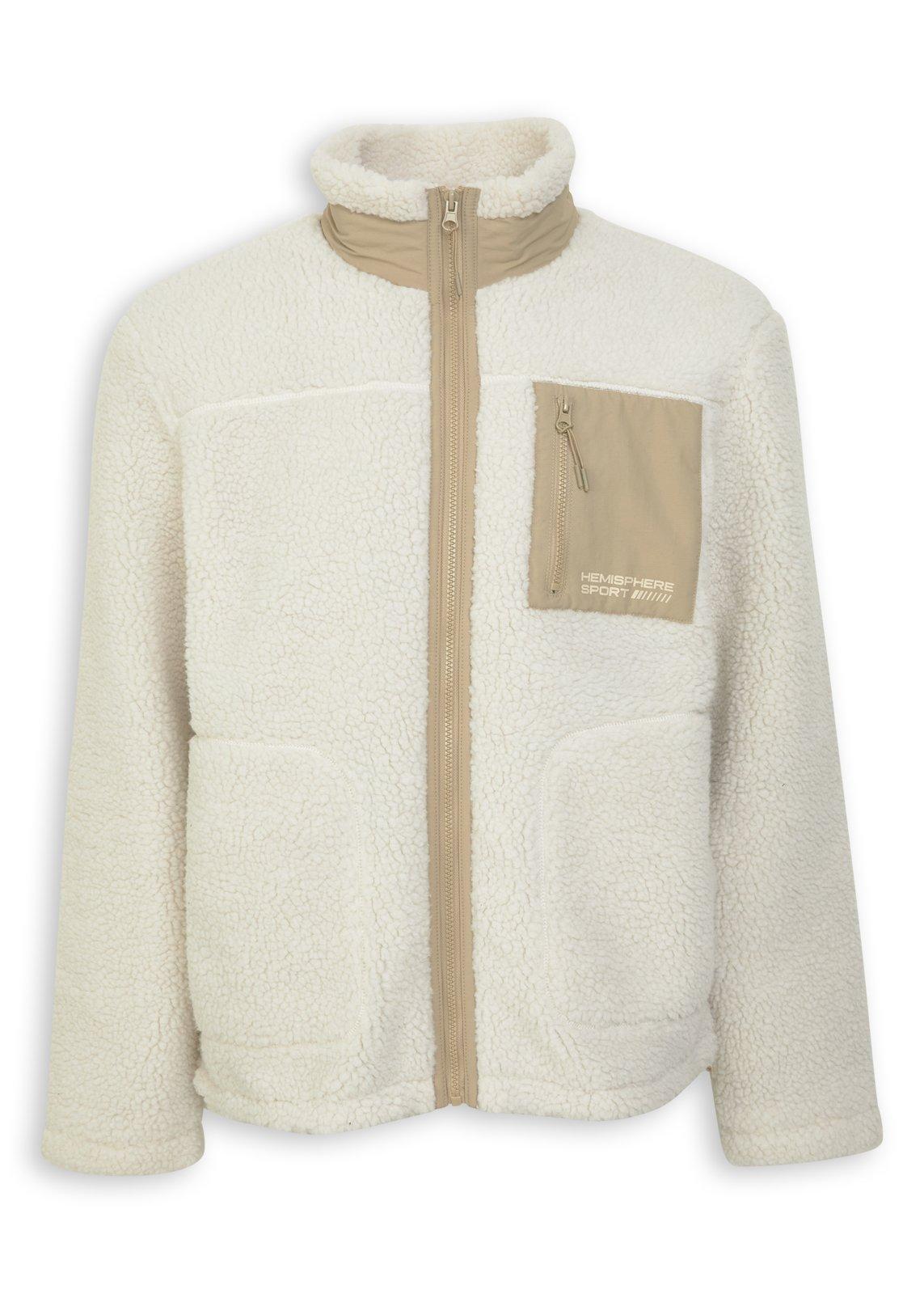 Beige Borg Zip-through Sweatshirt (3251506) | Hemisphere Sport