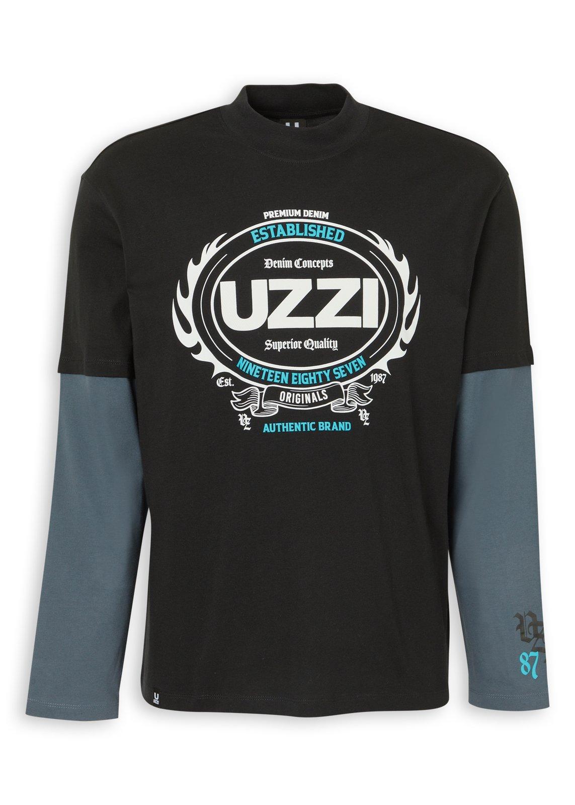 Black Graphic Twofer T-shirt (3251606) | UZZI