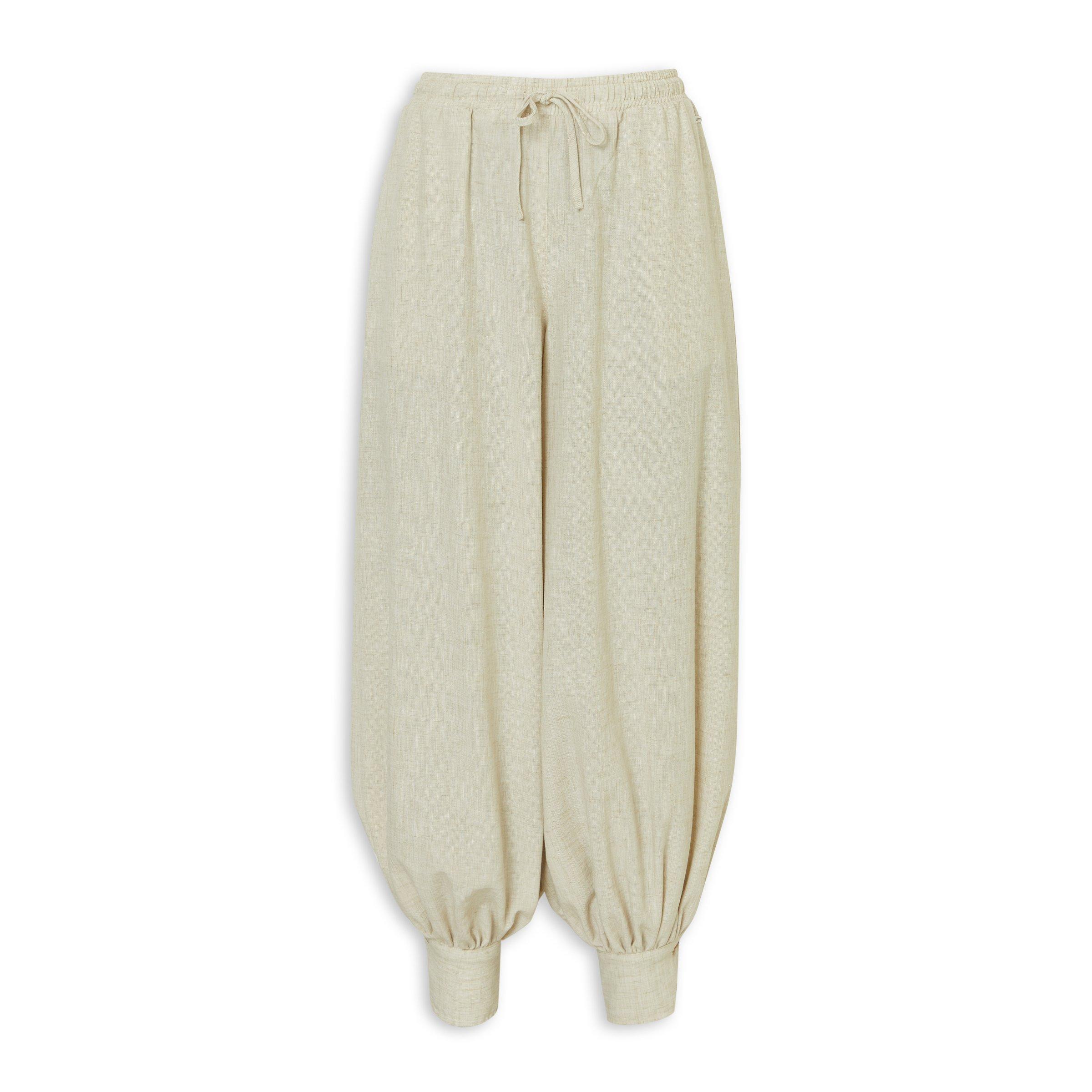 Beige Cuffed Balloon Pants (3251928) | Identity
